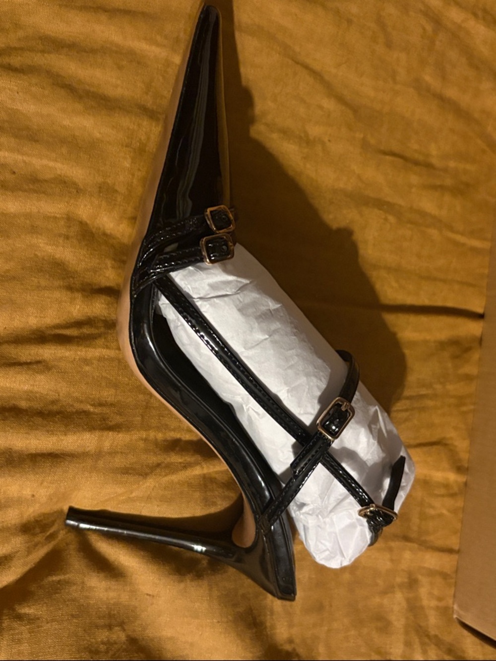 Steve Madden black patent Deagan heels - Picture 6 of 9